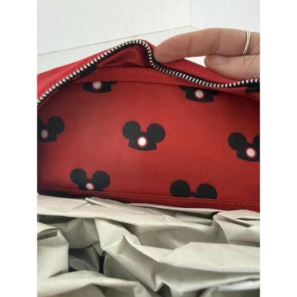Disney Parks 2020 Mickey Mouse Ears Loungefly Backpack Red Canvas Authentic NWT main image 7